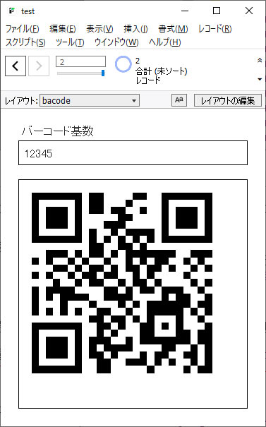 QRコード作成成功しました