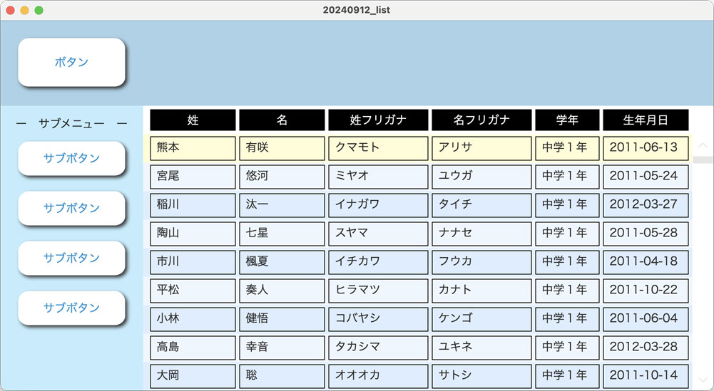 リストの横にオブジェクトが配置可能になりました